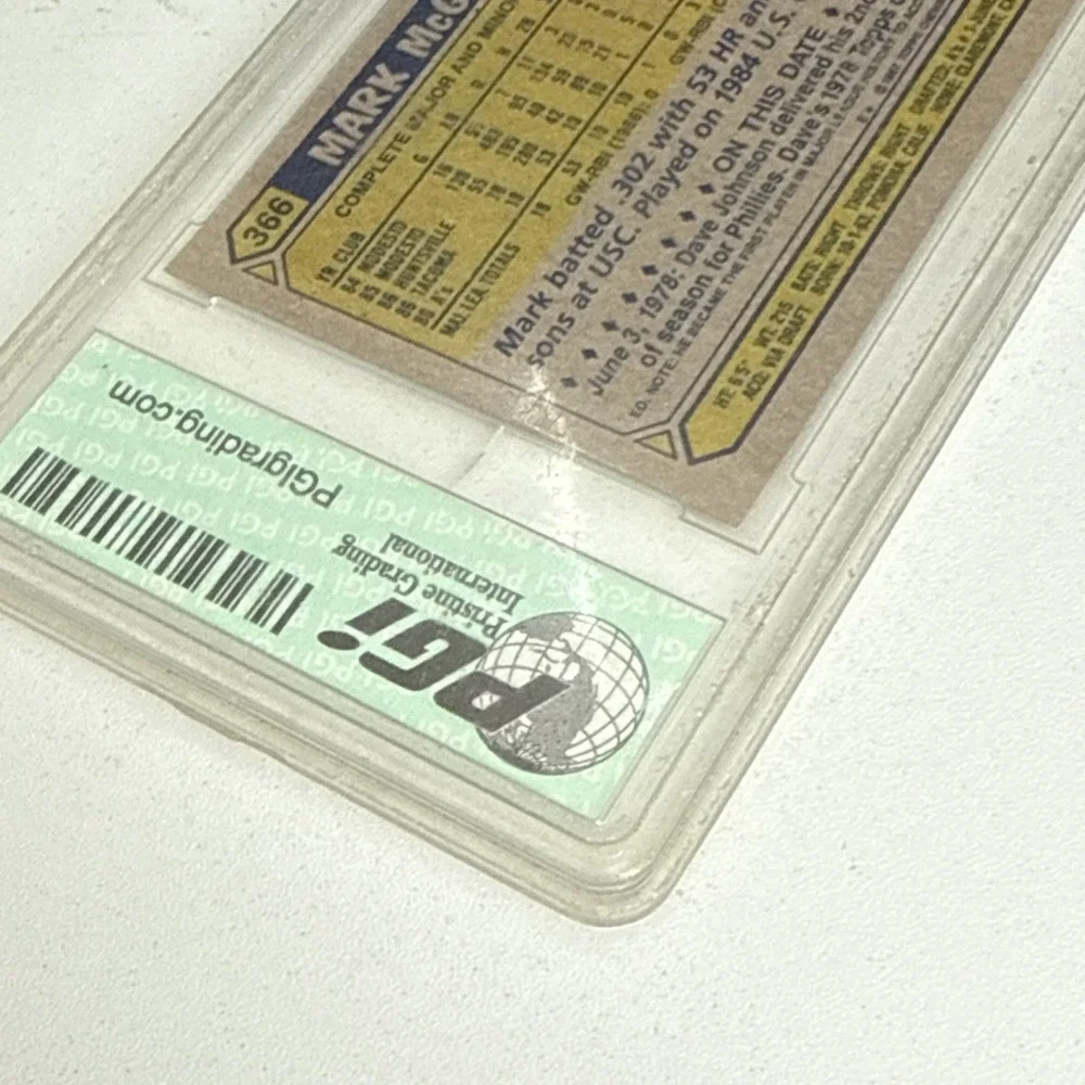 1987‎ TOPPS #366 MARK MCGWIRE Oakland Athletics PGI Graded 10 GEM Mint